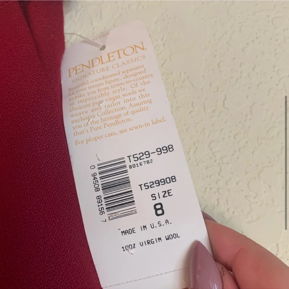Pendleton red wool